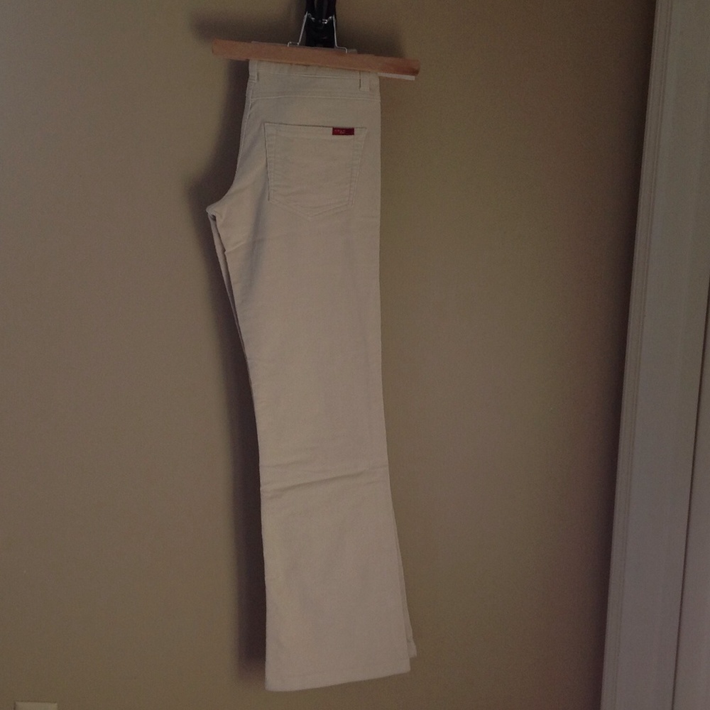 Cream colored soft corduroy pants
